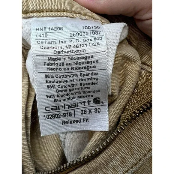 Carhartt Men's Rugged Flex Relaxed Fit  Double Knee Utility Work Pants 36x30 - Picture 8 of 13